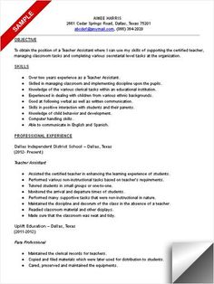 23 best sample resume images resume ideas resume examples resume instructional assistant resumes