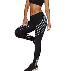 Womens Athletic Yoga Pants,Dacawin Fashion Solid High Waist Leggings Running Sports Gym Seven-Point Pants