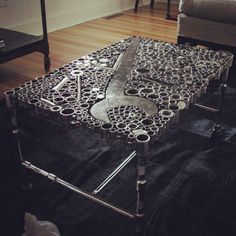 306 Best Man Cave Images Good Ideas Recycling Arquitetura Cool Idea For A Man Cave Coffee Table Made From Tools Car Parts