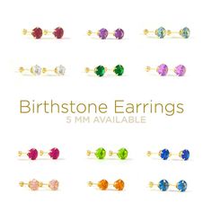 40 Best Jewelry On Etsy Images Pinterest Free Shipping Gold Birthstone Earrings 3mm 5mm With Back Stud Newborn 10kt