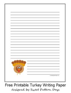 Thanksgiving themed writing paper