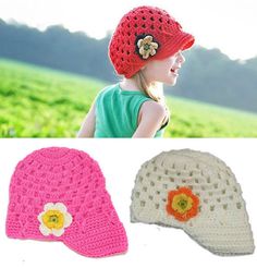 Baby Girls Kids parrot Cute crochet Knit Warm Ski Party beanies hat Cap Prop