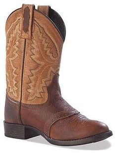 Toddler//Little Kid Light Brown Boot 2 Little Kid M 8122 Old West Kids Boots Unisex Western Boots