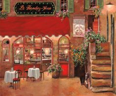Il Giardino Rosso Guido Borelli Europe Italy Flower Floral Canvas 14x11