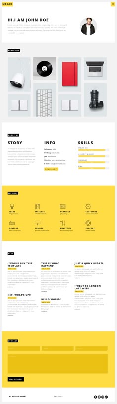 Free Creative One Page Portfolio Website Template PSD - resume website template Free Creative One Page Portfolio Website Template PSD - resume website template