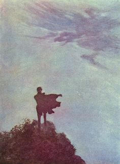 Edgar Allan Poe Poem on Caspar David Friedrich Print Alone Wanderer Above The Sea Of Fog