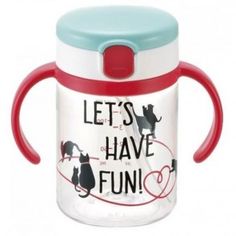 Mug straw type pink Richell Aquila cup