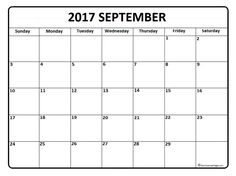 blank september calendar
