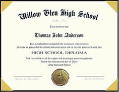printable diplomas for high school