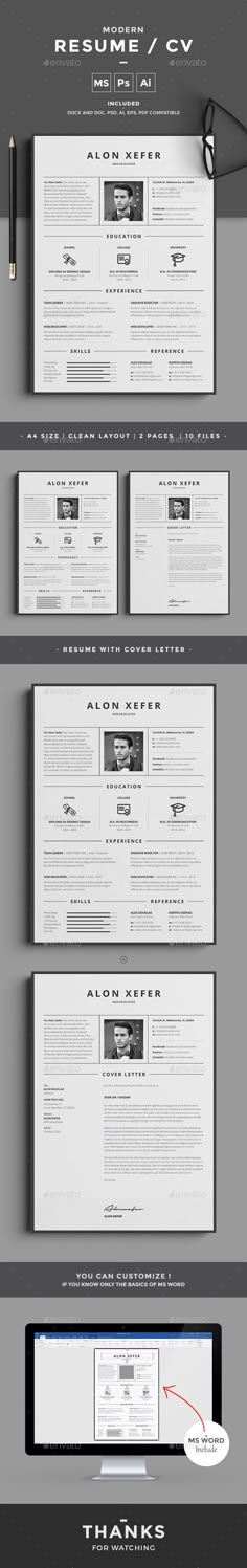 #Resume - Resumes #Stationery Download here: https://graphicriver.net/item/resume/20058420?ref=alena994 Simple Resume, Word Template