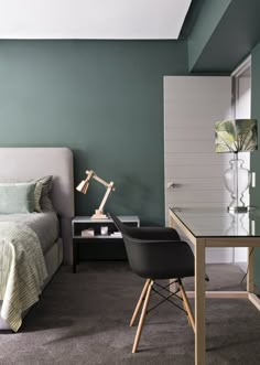 Bedroom Design Ideas Green Walls minimalist bedroom with dark green walls - gorgeous!! paint color Bedroom Design Ideas Green Walls minimalist bedroom with dark green walls - gorgeous!! paint color