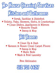 cleaning leaflet ideas