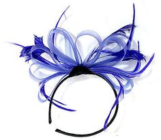 Tulip fascinator pince à cheveux plume mariage chapeau course parti aliceband royal ascot