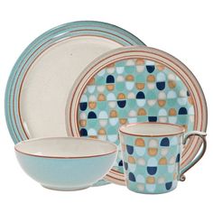 Lot de 4 Retro Pastel Measuring Tasses SHABBY CHIC VINTAGE Cuisine Cadeau Stoneware
