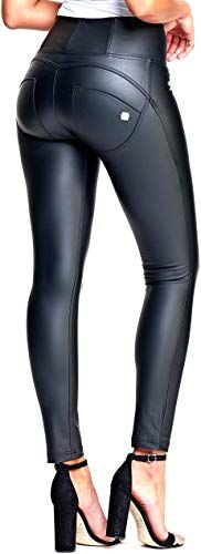 Crazy Womens High Waist Skinny Fit Faux Leather Biker Pants Slim Trousers