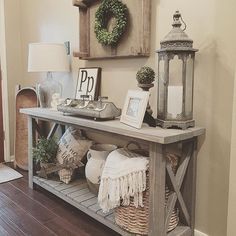 21 Country Kitchen Ideas Pinterest Entryway Tables Divider And Farmhouse Console Table Vignette In A Foyer