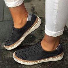 Womens Flat Shoes Office Formal Business Boat Shoes Breathable No-Slip Canvas Shoes Footwear by Gyouanime