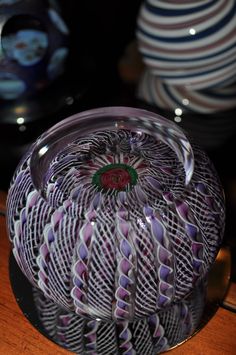 cape cod glass works glass paperweight sagamore ma millefiori facets cape cod glass works