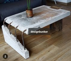 Betonovy nabytok Industrial Furniture, Concrete Coffee Table, Wood And Concrete, Coffee Table Wood, Concrete Table, Concrete Wood, Coffee Table Design, Wood Table, Diy Coffee Table