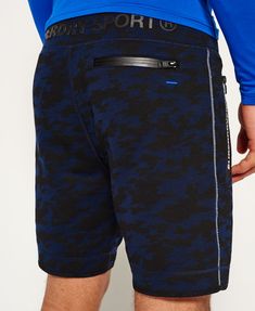 Pretty Green Pantalones Cortos Natación con el logotipo CENTRAL-Azul Marino