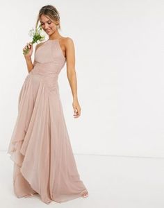 BIANCO ANTICO Chiffon Ruffle doppio taglio a pieghe con bordatura in raso Artigianato Bridal
