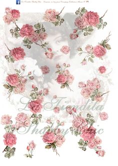 4 solo Almuerzo Servilletas de Papel Vintage Para Fiesta Rosa Puntos Decoupage Art W//69