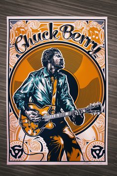 Custom Chuck Berry Silk Poster New Wall Decor