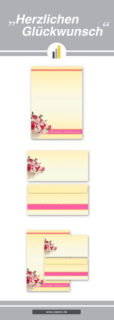 Briefpapier 8 Farben 32 Sweet Floral Briefpapier mit 16 Umschl/ägen