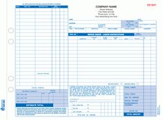 automotive repair form