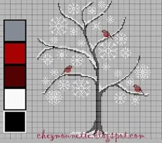 This wintry tree filled with robins will stitch up quickly and will be a wonderful addition to your winter decor. I can almost feel the brisk air washing over me from this scene, can’t you? T…
