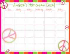 Custom homework planner