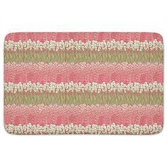 17 x 24 Kess InHouse Kess Original Celtic-Texture Green White Memory Foam Bath Mat