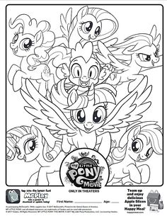Here Is The Happy Meal My Little Pony Movie Coloring Page Click Picture To See Video