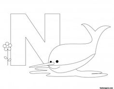 Printable Animal Alphabet Worksheets Letter N Is For Nurse Shark