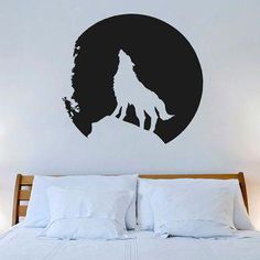 17 Best Wolf Bedding Sets Images Duvet Bed Cover Wall Decal Vinyl Sticker Decals Art Decor Design Wolf Mooon Night Howling Animal Dorm Bedroom
