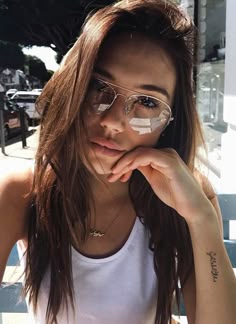 big ass brunette glasses Clit ring leash bdsm
