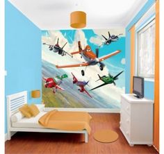 9 Best Disney Planes Themed Bedroom Images On Pinterest Disney S Planes Will Be Swooping Into Your Childrens Bedroom With This Colourful Wall Mural