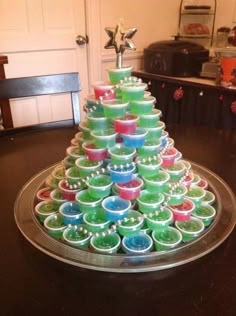 jello shot christmas tree or make without alcohol for the kids - College Christmas Party Decorations jello shot christmas tree or make without alcohol for the kids - College Christmas Party Decorations