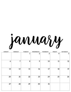 2019 printable monthly calendars landscape us letter a4 monthly calendar january 2019