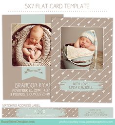 baby announcement cards free template