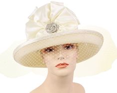 Women/'s Straw Church Derby Hats White 4650 Purple Brown Red Blue Green