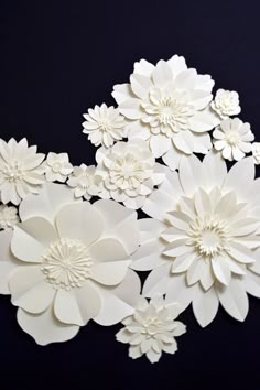 This stunning set of 13 paper flowers comes as either a kit or ready made up. The kit comes with everything needed to assemble and full instructions, Handmade Flowers, Wedding Paper, Paper Art