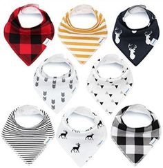 Yellow Dots Kushies Chin Bib Absorbent Terry Teething//Stay Dry Drool Bib Newborn