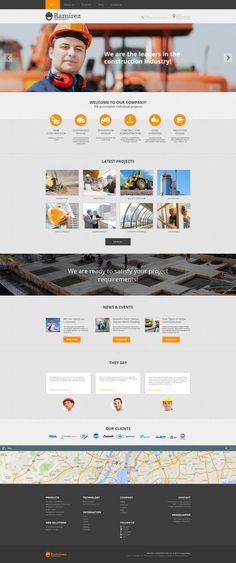 31 Best Create General Contractor Websites Images On Pinterest Construction Company Moto Cms Html Template
