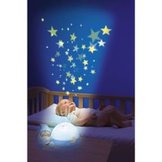 Nursery Night Light Projector Portable Soother Crib /& Stroller Attachable Sleep Aid for Babies Unicorns Baby White Noise Machine Toddlers Kids Blue