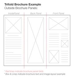 standard tri fold size