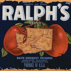 BLUE FLAG~RARE ORIGINAL 1920s WATSONVILLE CALIFORNIA OLD APPLE FRUIT CRATE LABEL