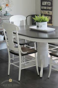 lake girl paints: dining table - peeks of wood grain through paint lake girl paints: dining table - peeks of wood grain through paint