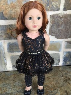 Handmade Clothes fits AG Doll 18” Golden Ballerina Knitted Tutu Shrug /& Boot
