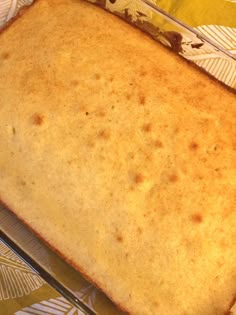 freshly baked homemade vanilla cake (white cake, yellow cake)
